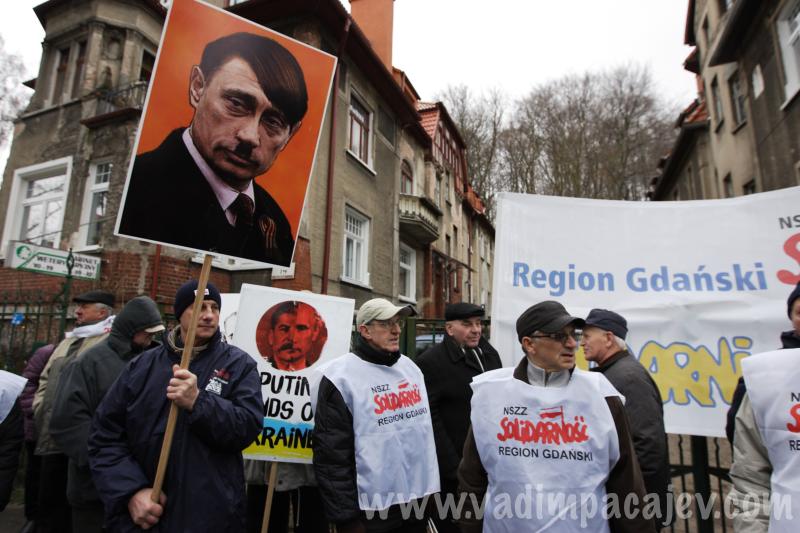 Solidarity Union rally to support Ukraine in Gdansk, Poland