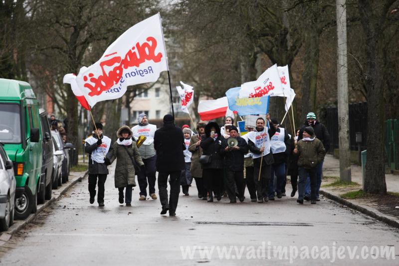 Solidarity Union rally to support Ukraine in Gdansk, Poland