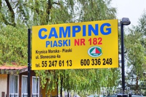 Pole namiotowe – Camping nr 182 Piaski (Krynica Morska)
